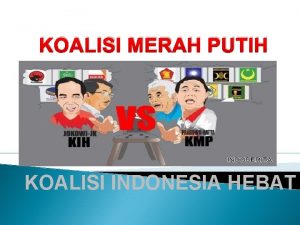 KOALISI MERAH PUTIH KOALISI INDONESIA HEBAT Daftar isi