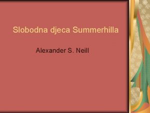 Slobodna djeca summerhilla