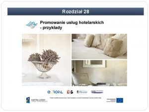 Rozdzia 28 Rozdzia 28 Promowanie usug hotelarskich przykady