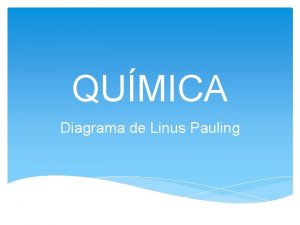 QUMICA Diagrama de Linus Pauling Eltron Representado como