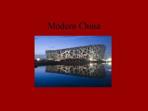 Modern China Last Dynasty Qing Ching dynasty has