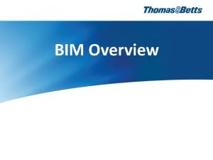 BIM Overview What does BIM Stand For Building