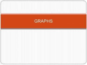 GRAPHS Graphs Data sometimes contains relationship between pairs