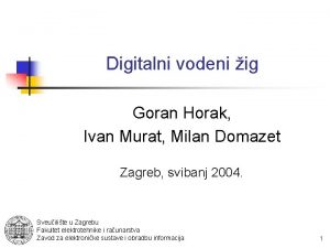 Digitalni vodeni ig Goran Horak Ivan Murat Milan