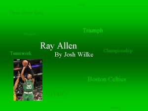 Power ThreePoint King Triumph Winners Teamwork Ray Allen