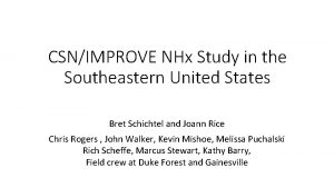 CSNIMPROVE NHx Study in the Southeastern United States
