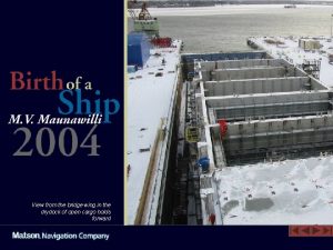 View from the bridge wing in the drydock