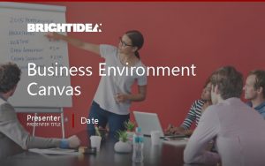 Business Environment Canvas Presenter PRESENTER TITLE Date Business