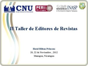II Taller de Editores de Revistas Hotel Hilton