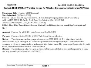 March 2009 doc IEEE 802 15 09 0116