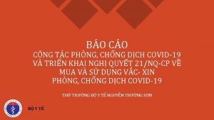 BO CNG TC PHNG CHNG DCH COVID19 V