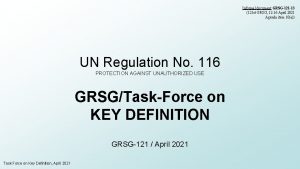 Informal document GRSG121 13 121 st GRSG 12