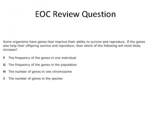 EOC Review Question EOC Review Quick Notes and