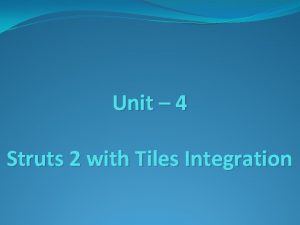 Unit 4 Struts 2 with Tiles Integration Tile