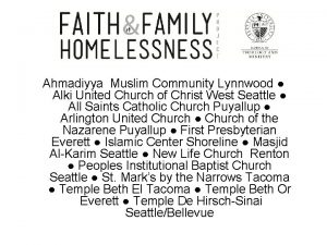 Ahmadiyya Muslim Community Lynnwood Alki United Church of