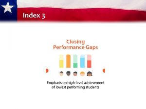 Index 3 Index 3 Closing Performance Gaps Closing
