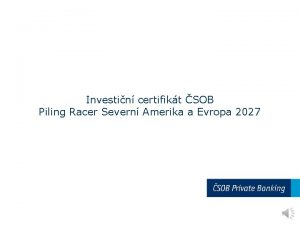 Investin certifikt SOB Piling Racer Severn Amerika a