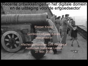 Recente ontwikkelingen in het digitale domein en de