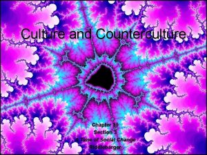 Culture and Counterculture Chapter 30 Section 3 A