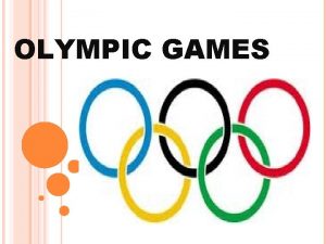 OLYMPIC GAMES O QUE SO JOGOS OLMPICOS Os