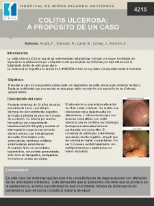 4215 COLITIS ULCEROSA A PROPSITO DE UN CASO