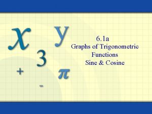 6 1 a Graphs of Trigonometric Functions Sine