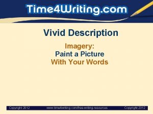 Vivid Description Imagery Paint a Picture With Your