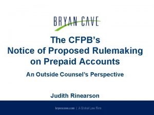 The CFPBs Notice of Proposed Rulemaking on Prepaid