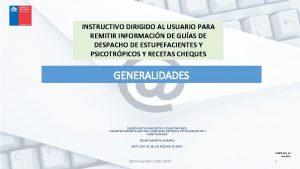 INSTRUCTIVO DIRIGIDO AL USUARIO PARA REMITIR INFORMACIN DE