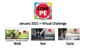 January 2021 Virtual Challenge Walk Run Cycle Virtual