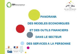 PANORAMA DES MODELES ECONOMIQUES ET DES OUTILS FINANCIERS