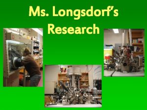Ms Longsdorfs Research My path to research in