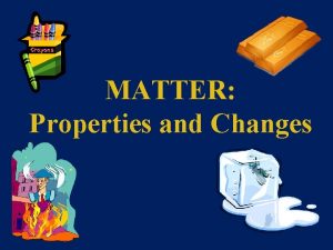 MATTER Properties and Changes Matter is anything that