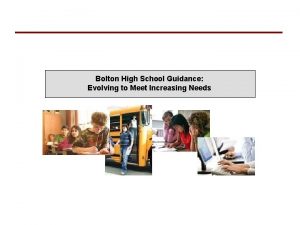 Bolton High School Guidance Evolving to Meet Increasing