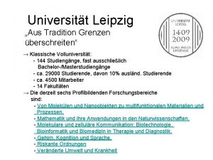 Universitt Leipzig Aus Tradition Grenzen berschreiten Klassische Volluniversitt