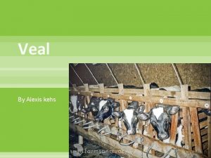 Veal By Alexis kehs Facts Veal is the