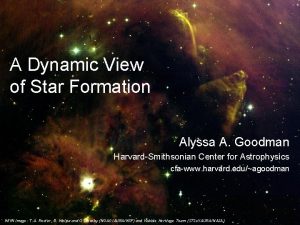 A Dynamic View of Star Formation Alyssa A