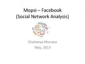 Mopsi Facebook Social Network Analysis Chaitanya Khurana May