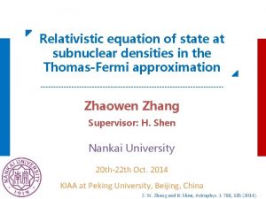 Relativistic equation of state at subnuclear densities in