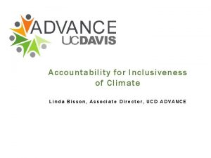 Accountability for Inclusiveness of Climate Linda Bisson Associate