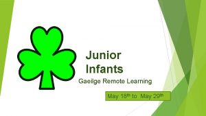 Junior Infants Gaeilge Remote Learning May 18 th