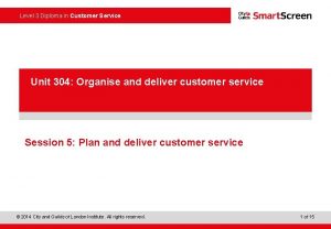 Level 3 Diploma in Customer Service Power Point