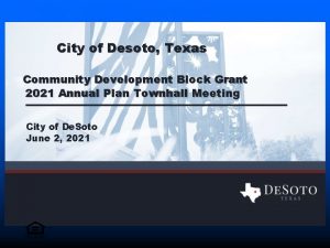 City of Desoto Texas Community Development Block Grant