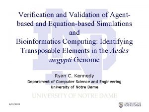 Verification and Validation of Agentbased and Equationbased Simulations