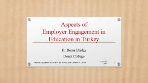 Aspects of Employer Engagement in Education in Turkey