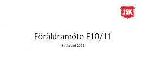 Frldramte F 1011 3 februari 2021 Agenda Varmt