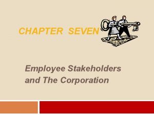 CHAPTER SEVEN Employee Stakeholders and The Corporation Trends