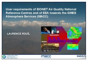 User requirements of EIONET Air Quality National Reference