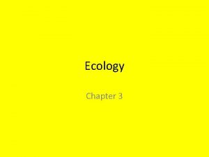 Ecology Chapter 3 Interactions and interdependence Vocabulary Ecology