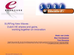 S U R F SURFing New Waves Dutch